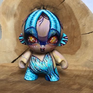 Mermaid painted Munny vinyl figure