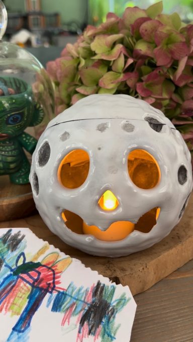 3D printed moon ‘o lantern spheric light