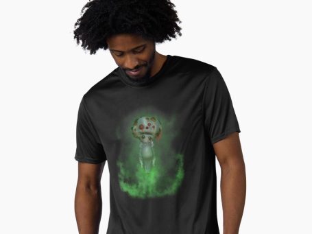 Bleeding tooth fungus fantasy mushroom artwork printed on Redbubble t-shirt