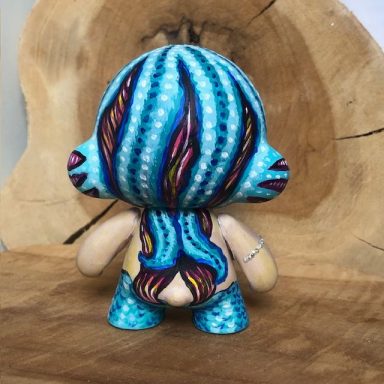 Back view of Mermaid painted Munny vinyl figure