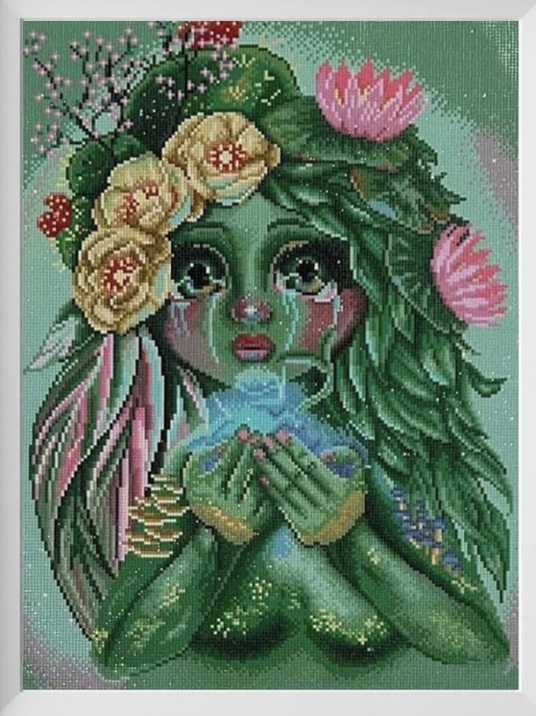 Gaia goddes of the Earth cute big eyed fantasy artwork diamond painting